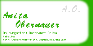 anita obernauer business card